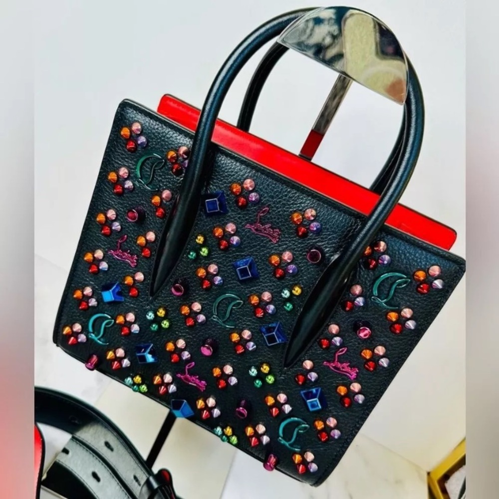 Christian Louboutin Mini Paloma Multicolor Spikes Loubinhesky Shoulder Bag NWT - Picture 7 of 17